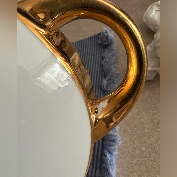 Vntg. 18k gold Royal LB Bavaria Oval casserole.used. Good for decoration . - Picture 14 of 16